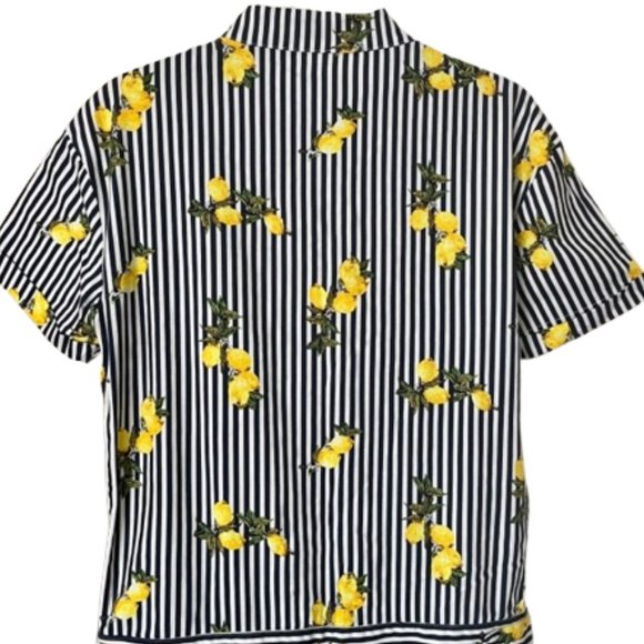 GLIMMS of New York Striped Romper with Lemons 98% Cotton - M - Picture 9 of 14